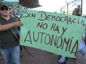 "Without democracy, there is no autonomy" "Without democracy, there is no autonomy"